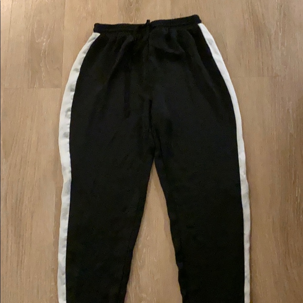Black and white joggers